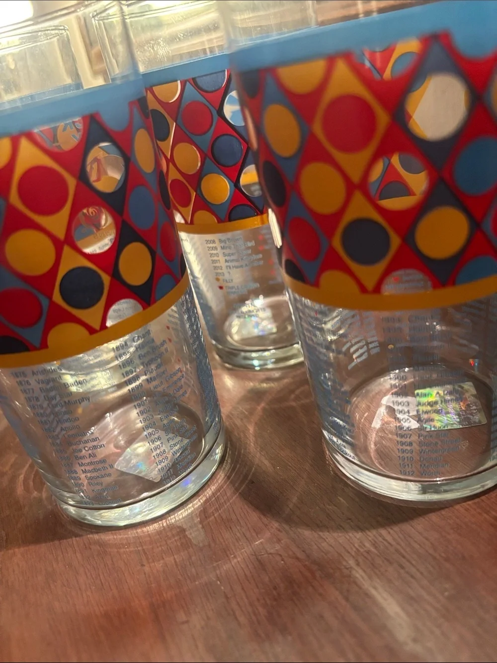 Kentucky Derby 139 Collectible Racing Glass - Colorful Polka Dot Design